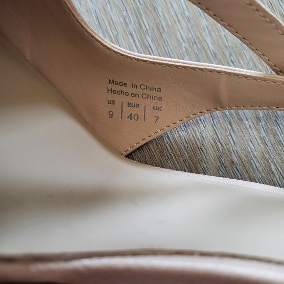 Aldo Nude Sling Back High Heel Size 9 - Picture 10 of 15